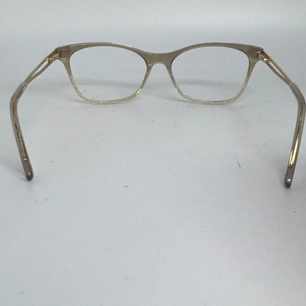 BCBG‎ Maxazria Cat Eye Clear Glitter Eyeglasses Elise Sand Shimmer 52 15 H15813